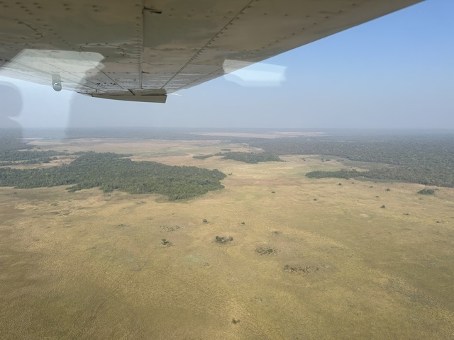 Open floodplain seen from the charter flight